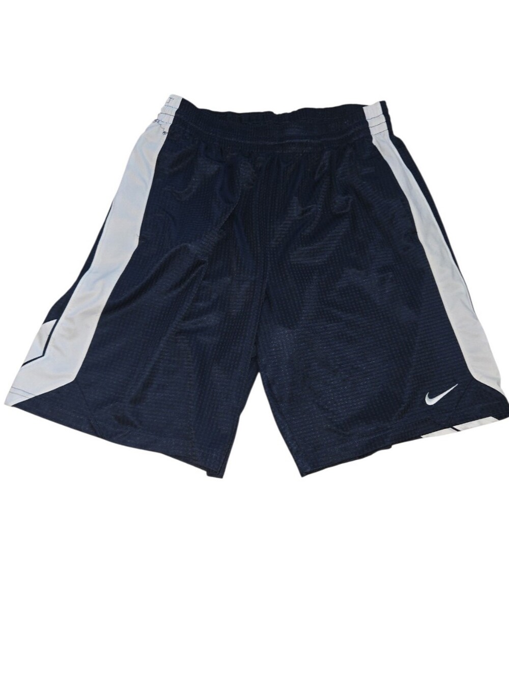 Nike Men's Navy with White Side-Panel Athletic Shorts Size M